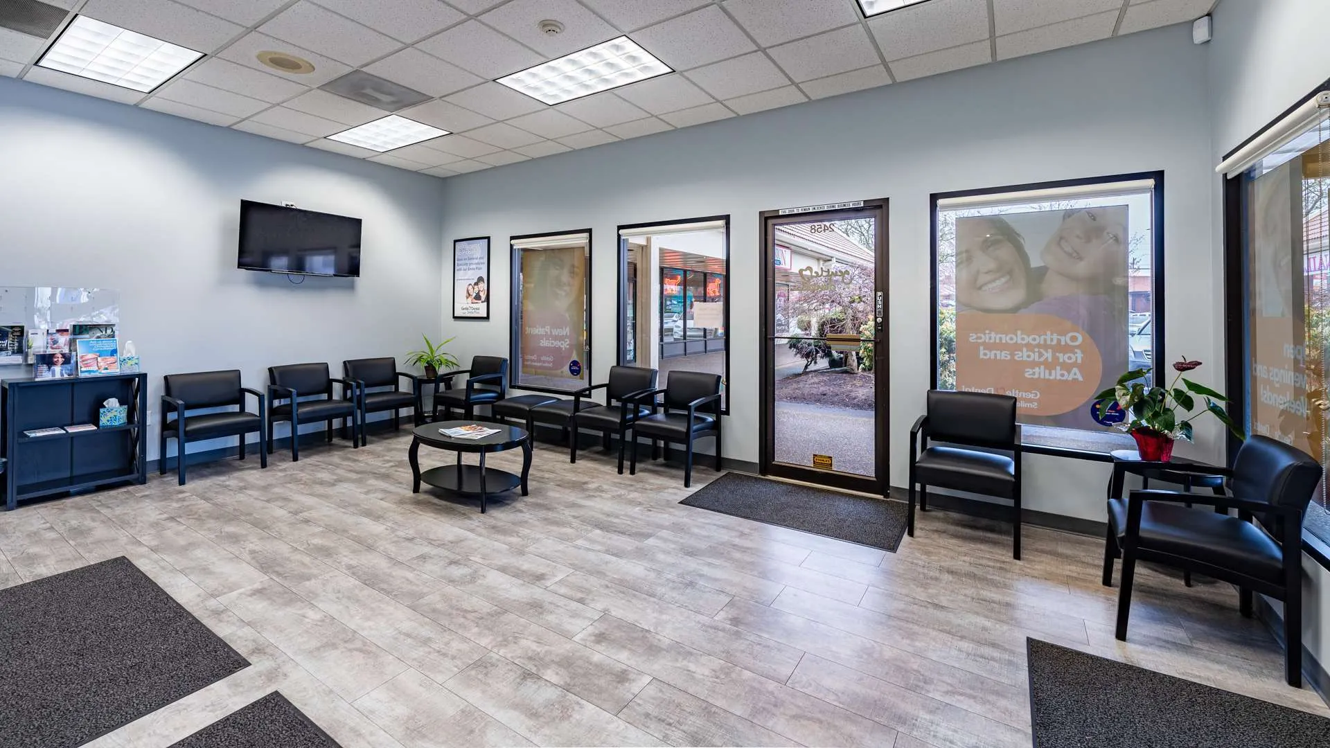 Modern dental office interior and waiting room