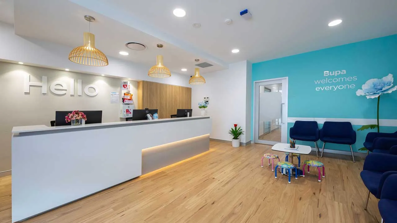 Family with children at a dental checkup in Plano TX